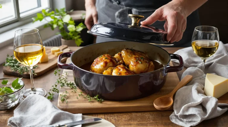 peut on faire un poulet au vin jaune la veille
