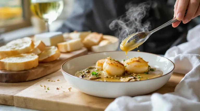 recette coquille saint-jacques à la bretonne champignons